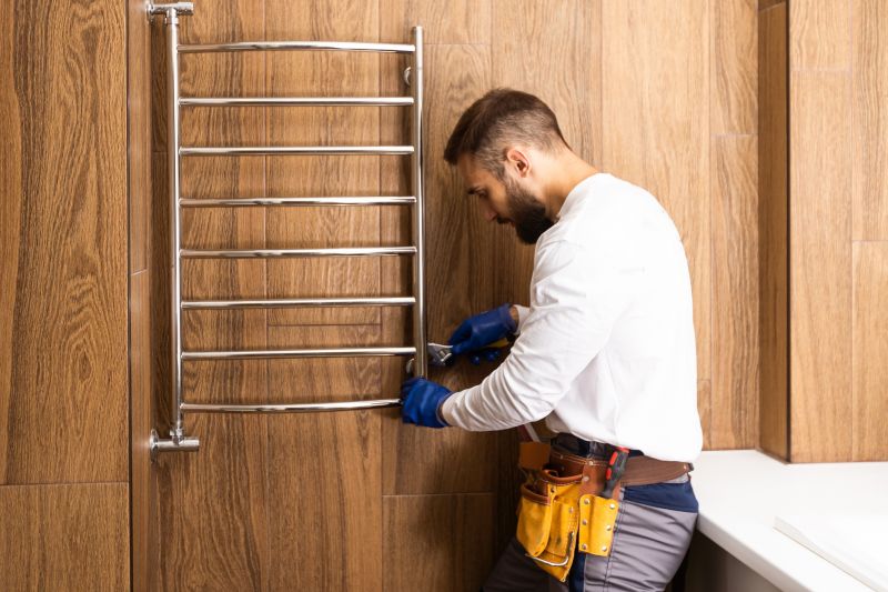 Handyman Installing a Shelf